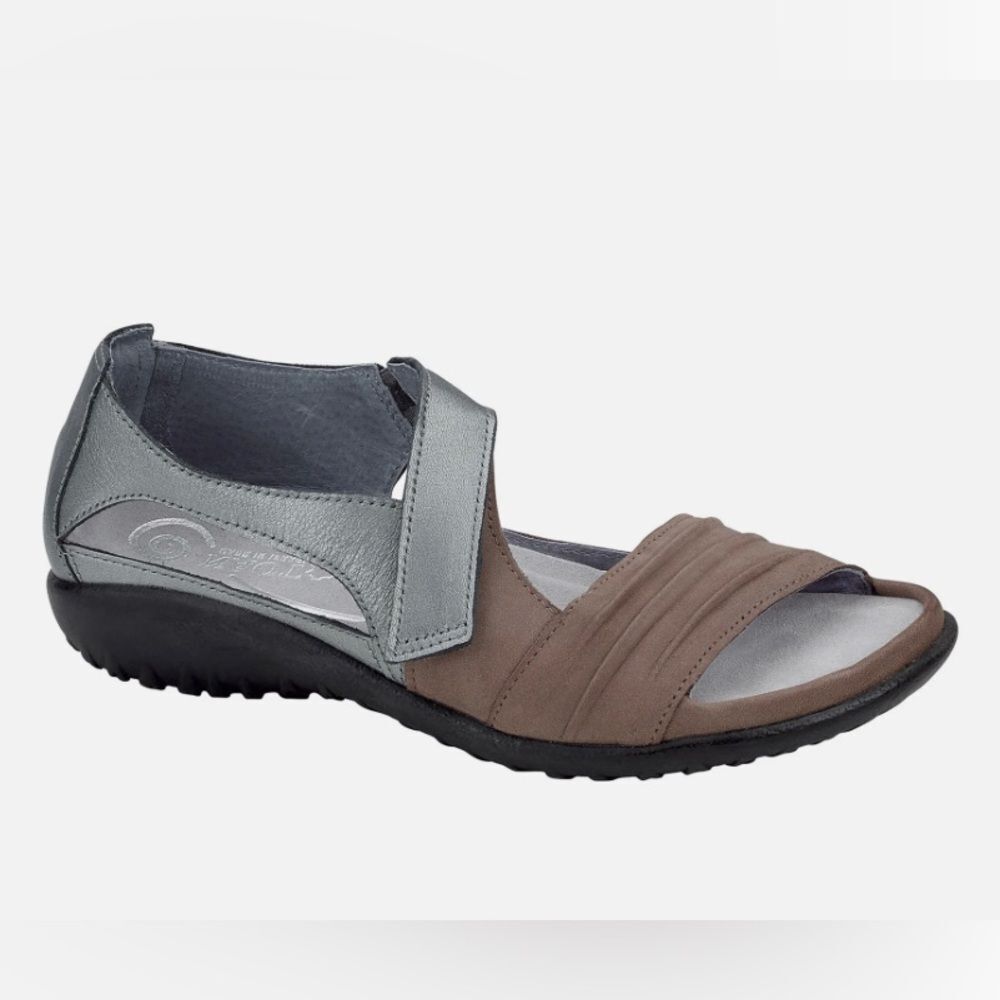 Naot Two-Tone Brown and Silver Comfort Sandal